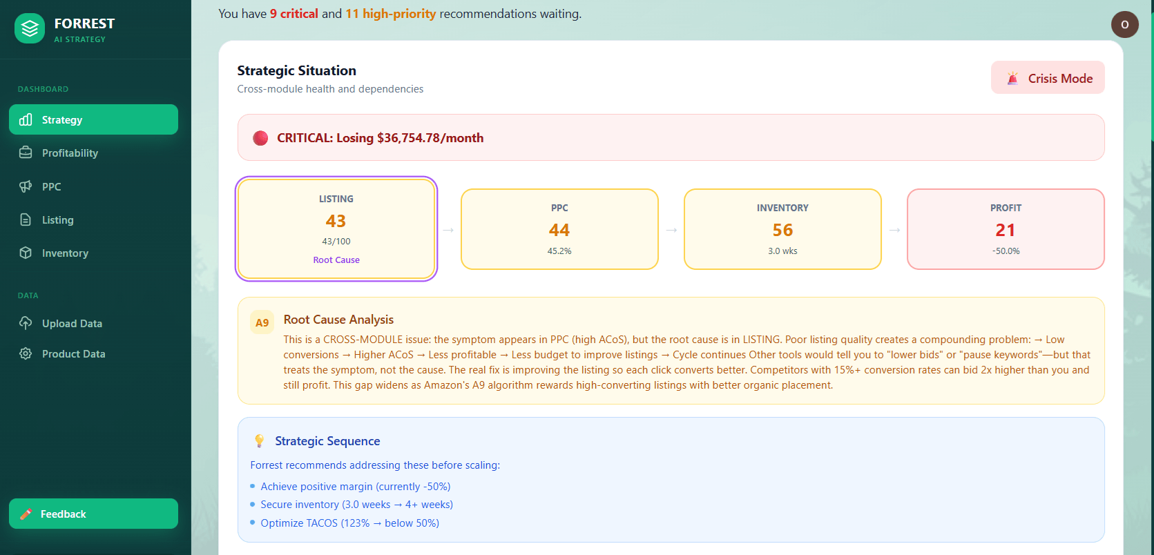 Forrest Strategy Dashboard